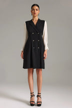 Fea Mesh Sleeves Midi Dress