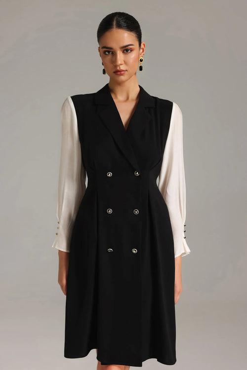 Fea Mesh Sleeves Midi Dress