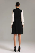 Fea Mesh Sleeves Midi Dress