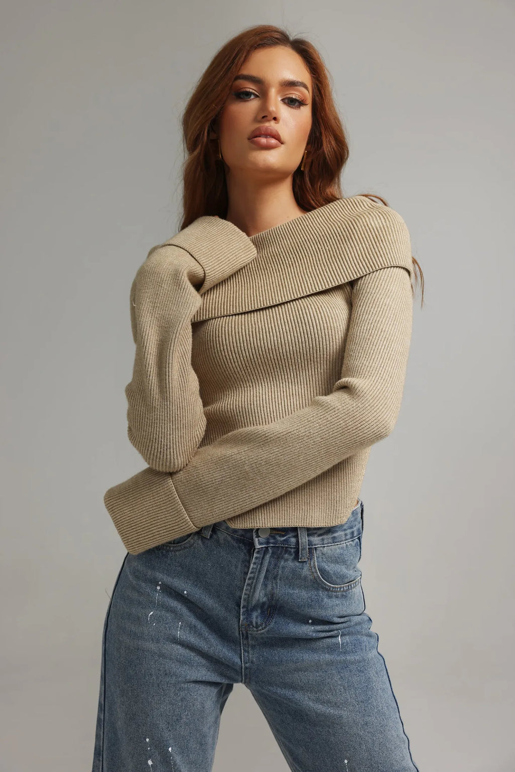 Yara Off Shoulder Sweater Top